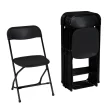 Cosco 60540BLK8E ZOWN Commercial 300 lb. Use Rate Heavy Duty, Injection Mold Banquet Folding Chair with Comfortable Contoured Back, Black, 8 Pack