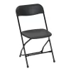 Cosco 60540BLK8E ZOWN Commercial 300 lb. Use Rate Heavy Duty, Injection Mold Banquet Folding Chair with Comfortable Contoured Back, Black, 8 Pack
