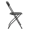 Cosco 60540BLK8E ZOWN Commercial 300 lb. Use Rate Heavy Duty, Injection Mold Banquet Folding Chair with Comfortable Contoured Back, Black, 8 Pack