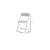 Cosco 60540WHT8E ZOWN White Plastic Seat Metal Frame Outdoor Safe Folding Chair (Set of 8)