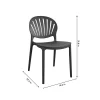 Cosco 87531BLK2E Black Stackable Plastic Outdoor Lounge Chair (2-Pack)