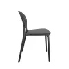 Cosco 87531BLK2E Black Stackable Plastic Outdoor Lounge Chair (2-Pack)