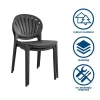 Cosco 87531BLK2E Black Stackable Plastic Outdoor Lounge Chair (2-Pack)