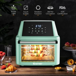 Costway EP24735GN 19 qt. Green Air Fryer Oven with Dehydrator Rotisserie