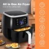 Costway ES10020US-BK 6.5 qt. Black Air Fryer with 8-Preset Functions and Smart Touch Screen