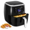 Costway ES10020US-BK 6.5 qt. Black Air Fryer with 8-Preset Functions and Smart Touch Screen