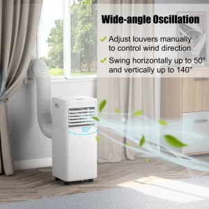 Costway FP10110US-WH 8000 BTU Portable Air Conditioner 3-in-1 Air Cooler