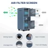 Costway FP10119US-DB 8000 BTU (ASHRAE) Portable Air Conditioner with Remote Control 3-in-1 Air Cooler with Drying in Dark Blue