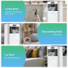 Costway FP10119US-WH 8000 BTU Portable Air Conditioner with Remote Control 3-in-1 Air Cooler with Drying in White
