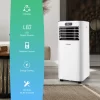 Costway FP10119US-WH 8000 BTU Portable Air Conditioner with Remote Control 3-in-1 Air Cooler with Drying in White