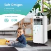 Costway FP10119US-WH 8000 BTU Portable Air Conditioner with Remote Control 3-in-1 Air Cooler with Drying in White