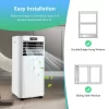 Costway FP10119US-WH 8000 BTU Portable Air Conditioner with Remote Control 3-in-1 Air Cooler with Drying in White