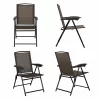 Costway OP3687 Brown Metal Patio Sling Folding Chair with Adjustable Back (Set of 4) Costway OP3687 Brown Metal Patio Sling Folding Chair with Adjustable Back (Set of 4)