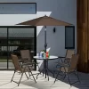 Costway OP3687 Brown Metal Patio Sling Folding Chair with Adjustable Back (Set of 4) Costway OP3687 Brown Metal Patio Sling Folding Chair with Adjustable Back (Set of 4)