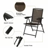 Costway OP3687 Brown Metal Patio Sling Folding Chair with Adjustable Back (Set of 4) Costway OP3687 Brown Metal Patio Sling Folding Chair with Adjustable Back (Set of 4)