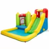 Costway OP3801 Inflatable Bounce House Water Slide Jump Bouncer with Climbing Wall and Splash Pool