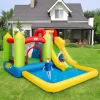 Costway OP3801 Inflatable Bounce House Water Slide Jump Bouncer with Climbing Wall and Splash Pool Costway OP3801 Inflatable Bounce House Water Slide Jump Bouncer with Climbing Wall and Splash Pool