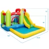 Costway OP3801 Inflatable Bounce House Water Slide Jump Bouncer with Climbing Wall and Splash Pool Costway OP3801 Inflatable Bounce House Water Slide Jump Bouncer with Climbing Wall and Splash Pool
