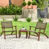 Costway OP70267 3-Piece Rattan Patio Conversation Set with Costway Costway OP70267 3-Piece Rattan Patio Conversation Set with Costway