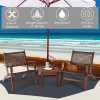 Costway OP70267 3-Piece Rattan Patio Conversation Set with Costway Costway OP70267 3-Piece Rattan Patio Conversation Set with Costway