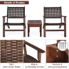 Costway OP70267 3-Piece Rattan Patio Conversation Set with Costway Costway OP70267 3-Piece Rattan Patio Conversation Set with Costway