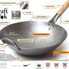 Craft Wok Traditional Hand Hammered Carbon Steel Pow Wok with Wooden and Steel Helper Handle (14 Inch, Round Bottom) / 731W88 Craft Wok Traditional Hand Hammered Carbon Steel Pow Wok with Wooden and Steel Helper Handle (14 Inch, Round Bottom) / 731W88