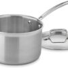 Cuisinart MCP194-20N Multiclad Pro Triple Ply Stainless Cookware 4-Quart Skillet, Saucepan w/Cover