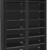 ERONE Shoe Rack Storage Organizer , 28 Pairs Portable Double Row with Nonwoven Fabric Cover Shoe Rack Cabinet for Closet (Black)