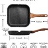 ESLITE LIFE 11 Inch Nonstick Grill Pan for Stove Tops Induction Compatible, PFOA & PTFEs Free