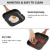 ESLITE LIFE 11 Inch Nonstick Grill Pan for Stove Tops Induction Compatible, PFOA & PTFEs Free