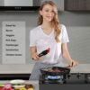 ESLITE LIFE 11 Inch Nonstick Grill Pan for Stove Tops Induction Compatible, PFOA & PTFEs Free