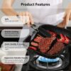ESLITE LIFE 11 Inch Nonstick Grill Pan for Stove Tops Induction Compatible, PFOA & PTFEs Free