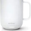 Ember Temperature Control Smart Mug, 10 Ounce, 1-hr Battery Life, White - App Controlled Heated Coffee Mug