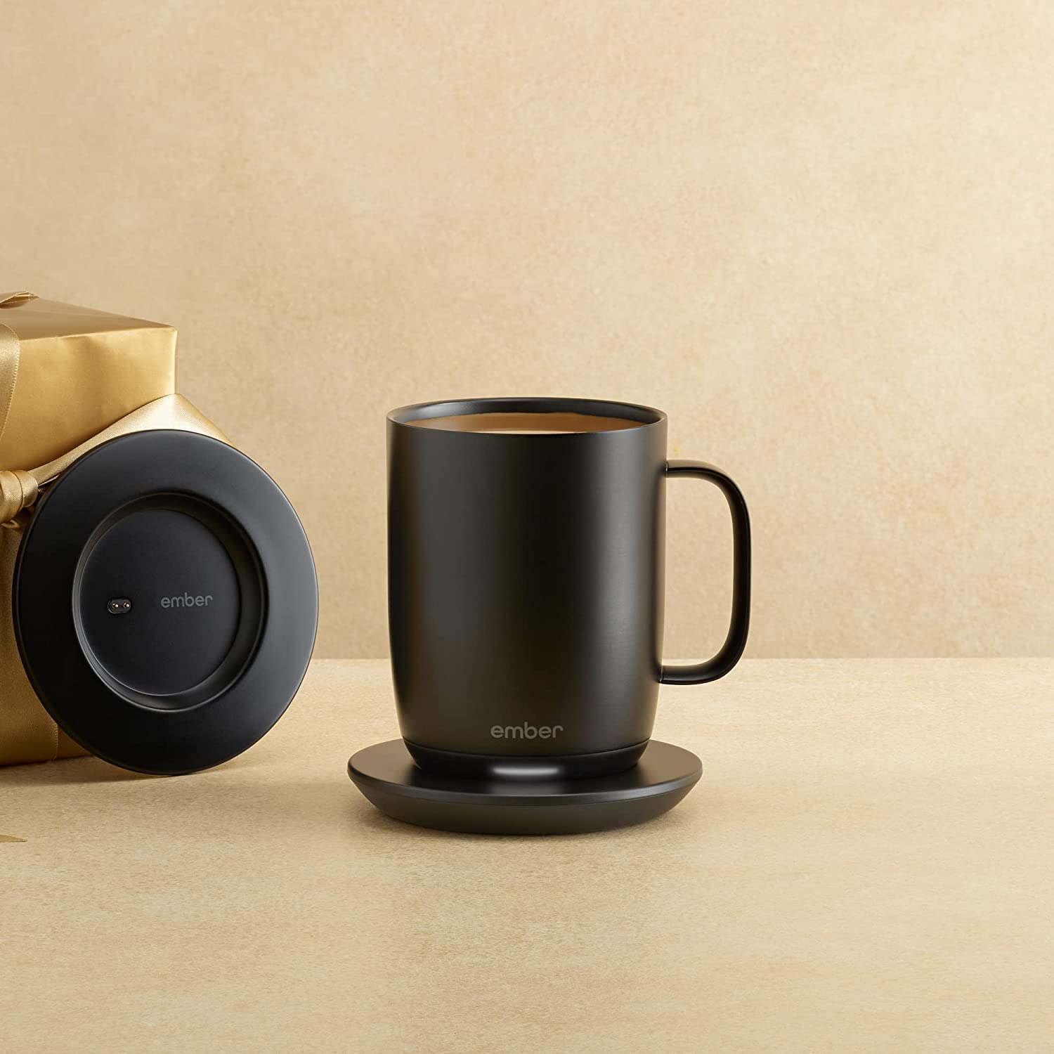 Ember Temperature Control Smart Mug 2, 10 oz, Grey, 80 min Battery Life, App Controlled Heated Coffee Mug