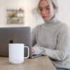 Ember Temperature Control Smart Mug 2, 14 oz, White, App Controlled Heated Coffee Mug for Home or Office