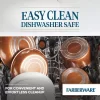 Farberware 10658 Glide 12-Piece Aluminum Ceramic Nonstick Cookware Set in Copper