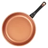 Farberware 10658 Glide 12-Piece Aluminum Ceramic Nonstick Cookware Set in Copper