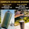 FlasKap VOLST 22 Insulated Tumbler with Standard Lid Double-Wall Vacuum Insulated - Leak-Proof, Cup Holder Friendly, Fits MADIC 6 (22 oz, Black)11