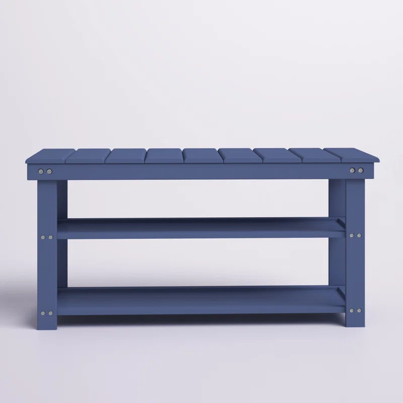 Fleshman Shoe Storage Bench Blue.,, Fleshman Shoe Storage Bench Blue