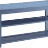 Fleshman Shoe Storage Bench Blue