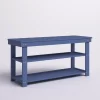 Fleshman Shoe Storage Bench Blue Fleshman Shoe Storage Bench Blue