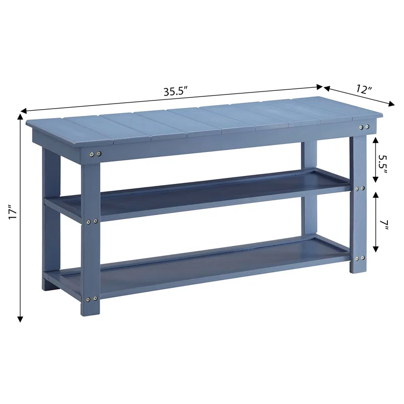 Fleshman Shoe Storage Bench Blue,,.,., Fleshman Shoe Storage Bench Blue