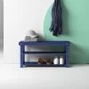 Fleshman Shoe Storage Bench Cobalt Blue Fleshman Shoe Storage Bench Cobalt Blue