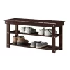 Fleshman Shoe Storage Bench Espresso Fleshman Shoe Storage Bench Espresso