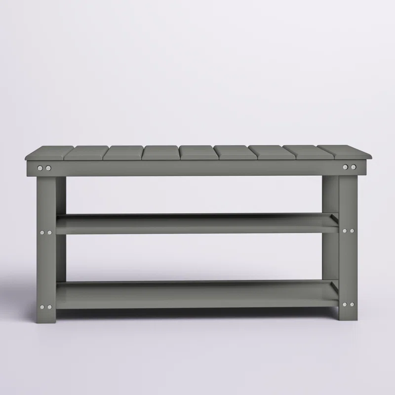 Fleshman Shoe Storage Bench Gray,., Fleshman Shoe Storage Bench Gray