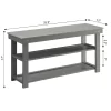 Fleshman Shoe Storage Bench Gray Fleshman Shoe Storage Bench Gray