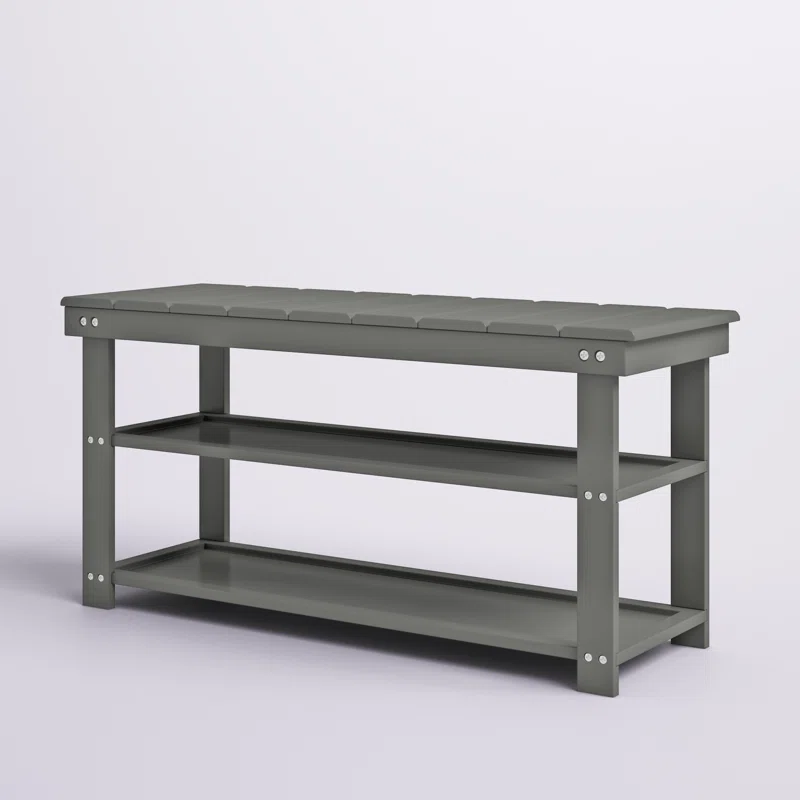 Fleshman Shoe Storage Bench Gray.,,. Fleshman Shoe Storage Bench Gray