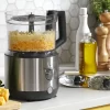GE G8P0AASSPSS Food Processor 12 Cup | Complete With 3 Feeding Tubes, Stainless Steel Mixing Blade & Shredding Disc | 3 Speed | Great for Shredded Cheese, Chicken & More | Kitchen Essentials | 550 Watts GE G8P0AASSPSS Food Processor 12 Cup