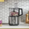 GE G8P0AASSPSS Food Processor 12 Cup | Complete With 3 Feeding Tubes, Stainless Steel Mixing Blade & Shredding Disc | 3 Speed | Great for Shredded Cheese, Chicken & More | Kitchen Essentials | 550 Watts GE G8P0AASSPSS Food Processor 12 Cup