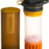GRAYL GeoPress 24 oz Water Purifier Bottle - Filter for Hiking, Camping, Survival, Travel (Coyote Amber)